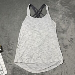 Lululemon Slay the Studio‎ 2-in-1 Tank Bra size 4 Gray With Original Padding